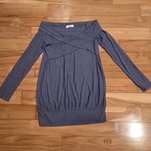 Cherish Blue Off-Shoulder Top